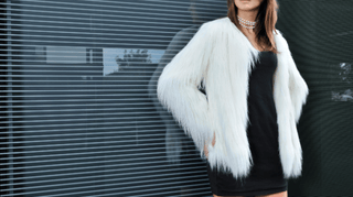 Coat - faux fur, cashmere